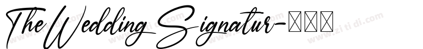 The Wedding Signatur字体转换